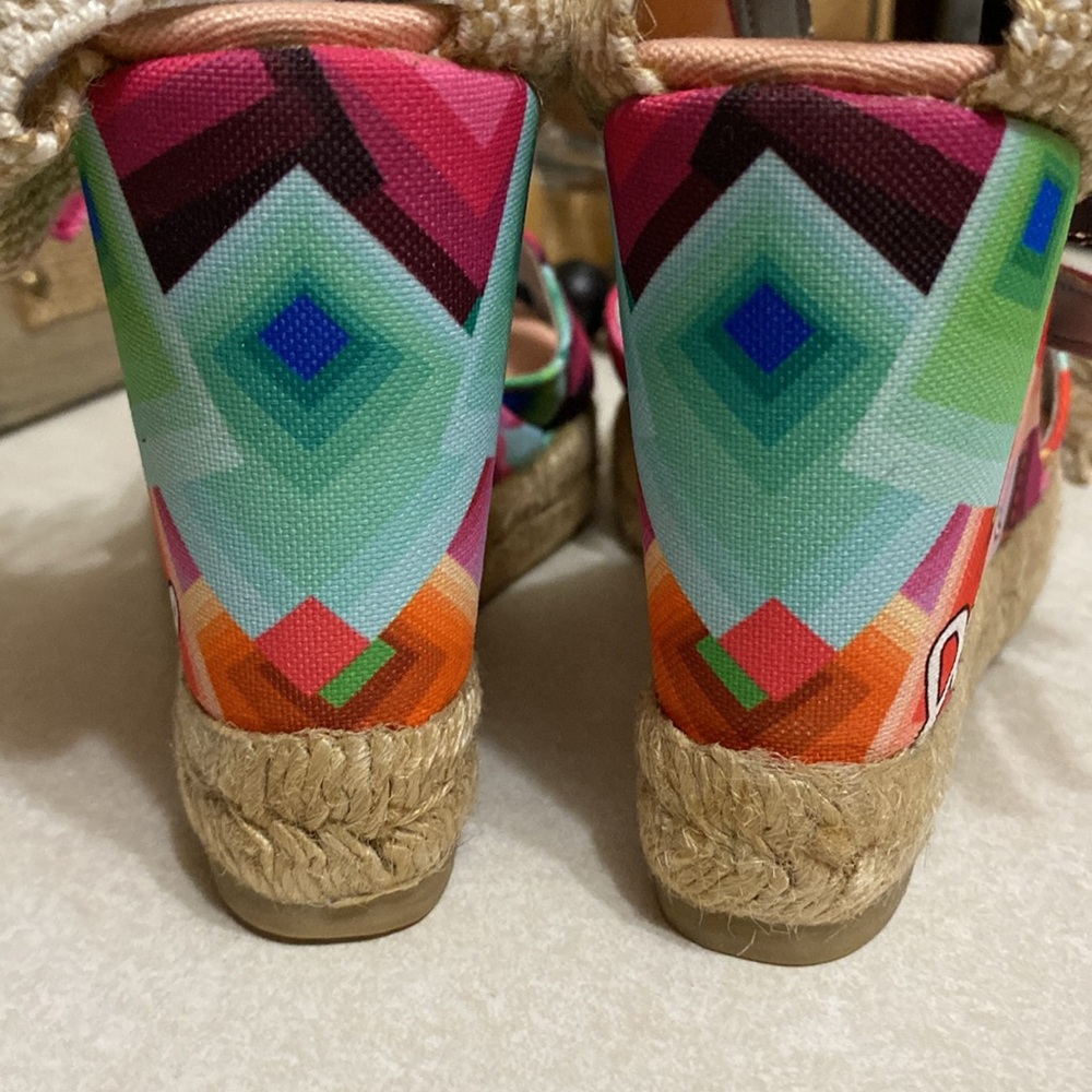 Desigual Galatic Print Wedge Sandal ❤️🧡💙💖 - Picture 8 of 13